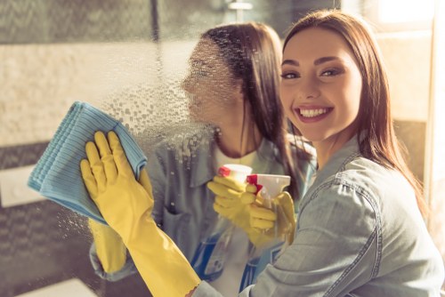 Hot water extraction process used for carpet cleaning in Cockfosters
