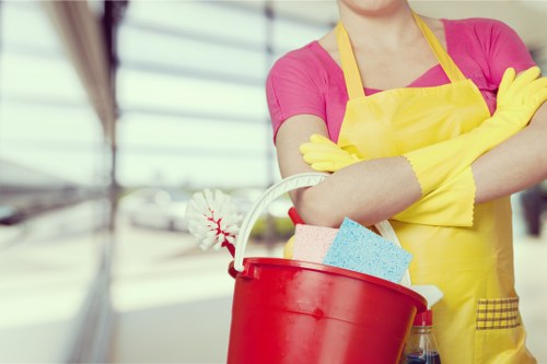 Safety assessment before carpet cleaning work begins in a property