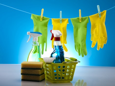 Materials separated for recycling during a carpet cleaning service